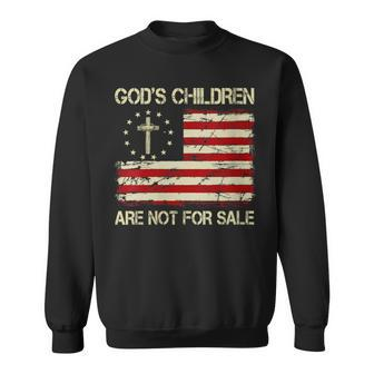 Gods Children Are Not For Sale Us Flag Christian Sweatshirt | Mazezy