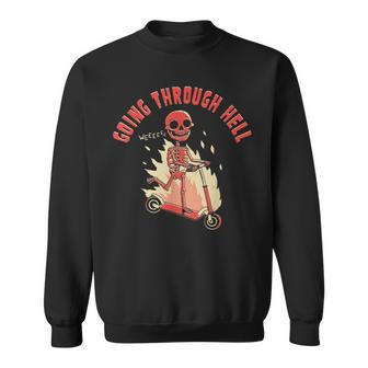 Going Through Hell Skeleton Sweatshirt | Mazezy
