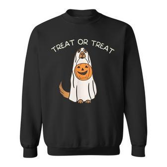Golden Retriever Ghost Halloween Trick Or Treat Dog Lovers Sweatshirt - Thegiftio UK