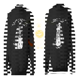 Golden Retriever Ghost Halloween Trick Or Treat Dog Lovers Sweatshirt - Thegiftio