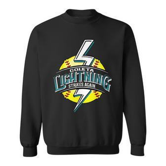 Goleta Lightning Strikes Again Softball Softball Funny Gifts Sweatshirt | Mazezy