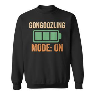 Gongoozling Mode On Battery Sweatshirt | Mazezy