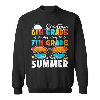Goodbye 6Th Grade Graduation To 7Th Grade Hello Summer Kids Sweatshirt - Seseable