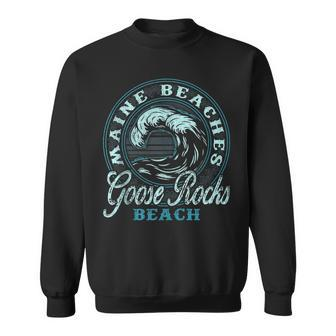 Goose Rocks Beach Retro Wave Circle Sweatshirt | Mazezy