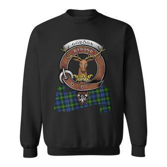 Gordon Scottish Clan Badge & Tartan Sweatshirt | Mazezy