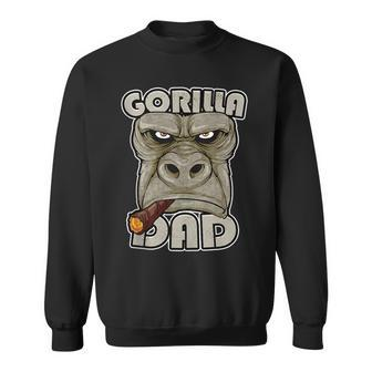 Gorilla Dad Ape Monkey Gorilla Funny Gifts For Dad Sweatshirt | Mazezy