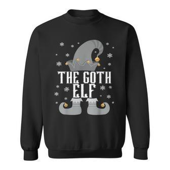 The Goth Elf Matching Family Group Christmas Party Pajama Sweatshirt - Monsterry AU