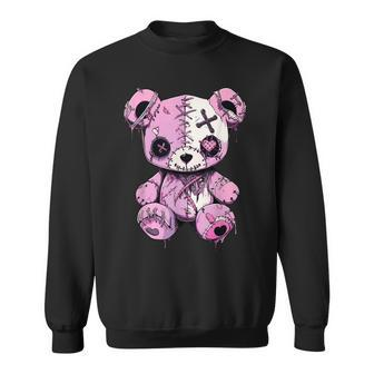 Goth Teddy Bear Goth Graphic Anime Kawaii Sweatshirt | Seseable UK