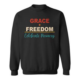 GraceFreedom Celebrate Recovery Peace Love Apparel Sweatshirt - Seseable