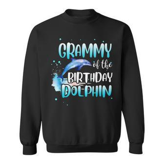 Grammy Of The Birthday Dolphin Family Matching Party Squad Sweatshirt | Mazezy