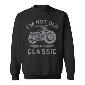 Grandad Birthday Vintage Motorbike Funny Motorcycle Sweatshirt | Mazezy