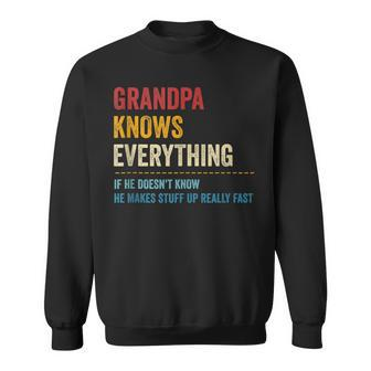 Grandpa Know Everything - Grandpa Dad Fathers Day Sweatshirt - Seseable