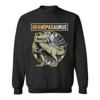 Grandpasaurus Grandpa Dinosaur Fathers Day Gift Sweatshirt | Mazezy