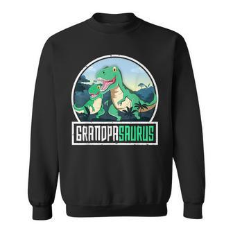 Grandpasaurus T-Rex Dinosaur Saurus Grandpa Matching Family Grandpa Funny Gifts Sweatshirt | Mazezy