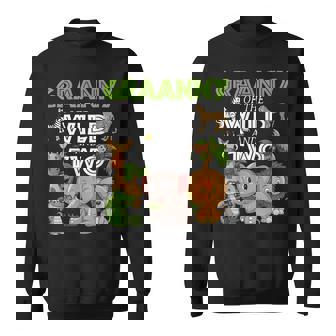 Granny Of The Wild Two Zoo Birthday Safari Jungle Animal Sweatshirt | Mazezy