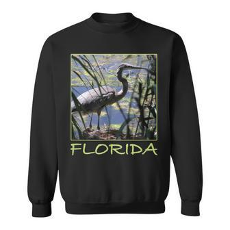 Great Blue Heron Florida’S Waterbird Aesthetic Graphic Sweatshirt | Mazezy