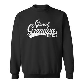 Great Grandpa Est 2024 For Pregnancy Announcement Sweatshirt - Seseable