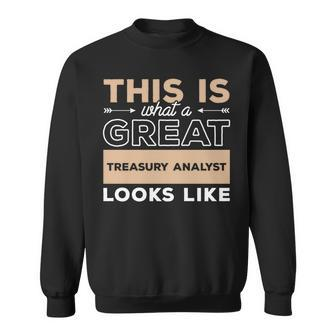 This Is What A Great Treasury Analyst Looks Like Sweatshirt | Mazezy