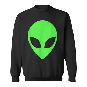 Green Alien Head Apparel 90'S Style Clothing Alien Sweatshirt | Mazezy