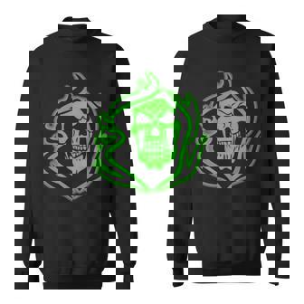 Green Skull Angel Of Death Terrifying Glow In The Dark Tshirt - Green Skull Angel Of Death Terrifying Glow In The Dark Tshirt Sweatshirt - Monsterry