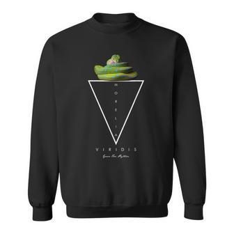 Green Tree Python Modern Geometric Sweatshirt | Mazezy