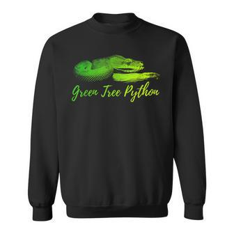 Green Tree Python Morelia Viridis Chondro Snake Keeper Sweatshirt | Mazezy