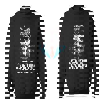 Grooms Wolf Bachelor Wedding Groomsmen Team Party Sweatshirt | Mazezy