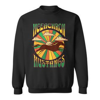 Groovy Hippie Style Mceachron Elementary Mustangs  Sweatshirt