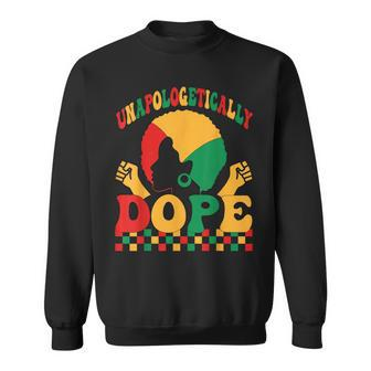 Groovy Junenth Unapologetically Dope Black Month History Sweatshirt | Mazezy