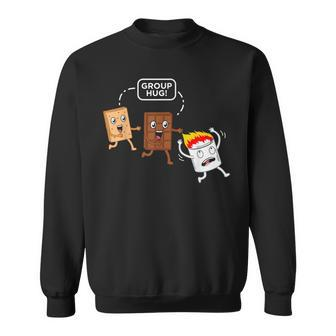 Group Hug S'more Smores Camper Camping Graphic Sweatshirt | Mazezy