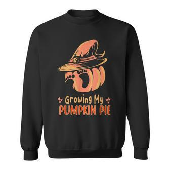 Growing My Pumpkin Pie Thanksgiving Pregnancy Announcement Thanksgiving Pregnancy Announcement Sweatshirt | Mazezy