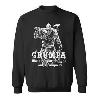 Grumpa Like A Regular Grandpa Only Grumpier Viking Sweatshirt | Mazezy