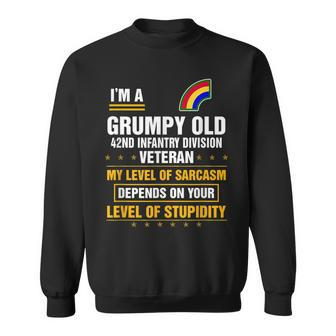 Grumpy Old 42Nd Infantry Division Veteran Soldier Funny Xmas Sweatshirt | Mazezy