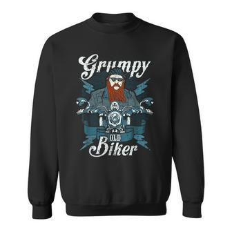 Grumpy Old Biker Gift Men Funny Beard Motorcycle Husband Sweatshirt | Mazezy