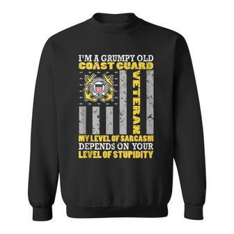 Grumpy Old Coast Guard United States Military Veteran Gift Veteran Funny Gifts Sweatshirt | Mazezy