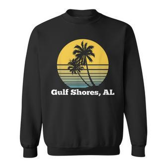 Gulf Shores Alabama Retro Vintage Palm Tree Beach Sweatshirt | Mazezy AU