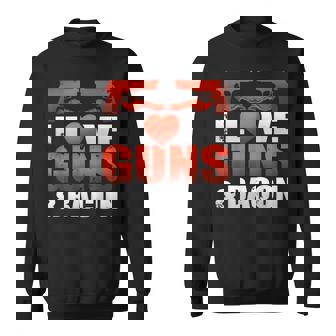 Gun T I Love Guns And Bacon Breakfast Sweatshirt | Mazezy