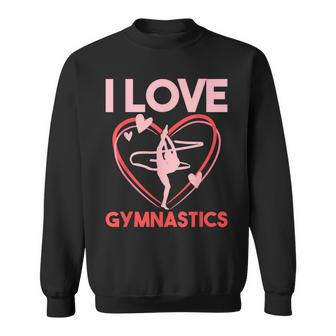 Gymnast Sport Love Valentines Day Idea Gymnastics Sweatshirt | Mazezy