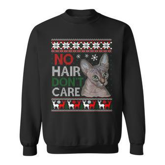 Hairless Cat Ugly Christmas Sweater Sphynx Cat Sweatshirt | Mazezy