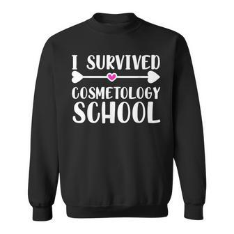 Hairstylist I Survived Cosmetology School Sweatshirt | Mazezy
