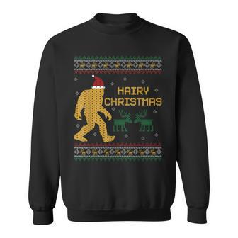 Hairy Christmas Bigfoot Santa Ugly Christmas Sweater Sweatshirt - Monsterry DE