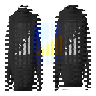 Half Bosnian & Herzegovinian Flag Vintage American Inside Me Sweatshirt | Mazezy