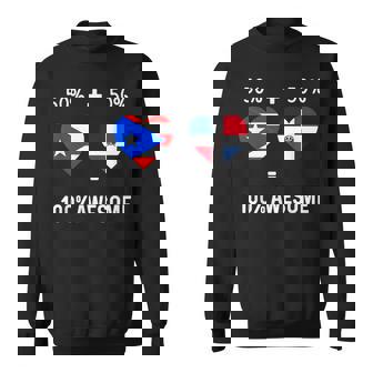 Half Puerto Rican Half Dominican Flag Boris Domis Pr Rd Sweatshirt - Seseable