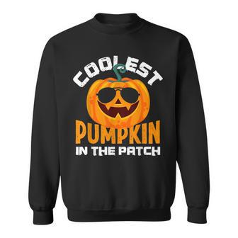 Halloween Boys Girls Kids Coolest Pumpkin In The Patch Pumpkin Funny Gifts Sweatshirt | Mazezy