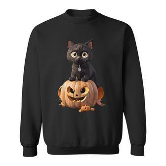 Halloween Cats Cat Sweatshirt | Mazezy