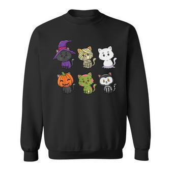 Halloween Cats Lover Horror Cat Costume Spooky Sweatshirt | Mazezy