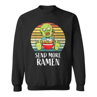 Halloween Creepy Spooky Zombie Eating Ramen Food Lover Anime Sweatshirt | Mazezy