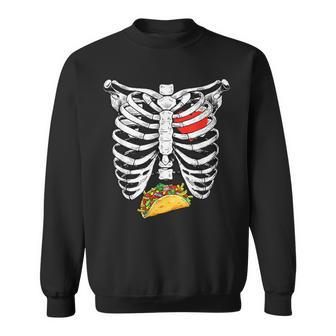 Halloween Dad Skeleton Costume Taco Matching Couple Sweatshirt - Seseable
