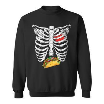 Halloween Dad Skeleton Taco Belly Pregnancy Couple Sweatshirt - Thegiftio UK