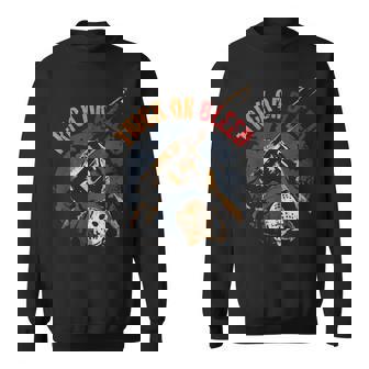 Halloween Horror Movie Trick Or Bleed Chainsaw Mask Costume Halloween Sweatshirt | Mazezy